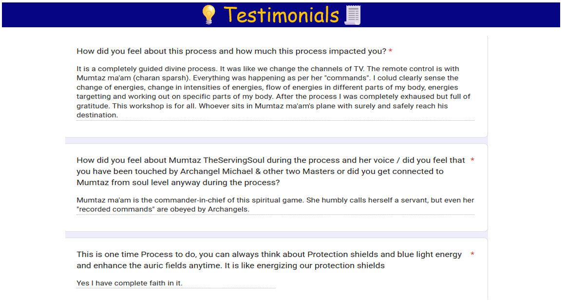 Participant testimonial about the guided divine process